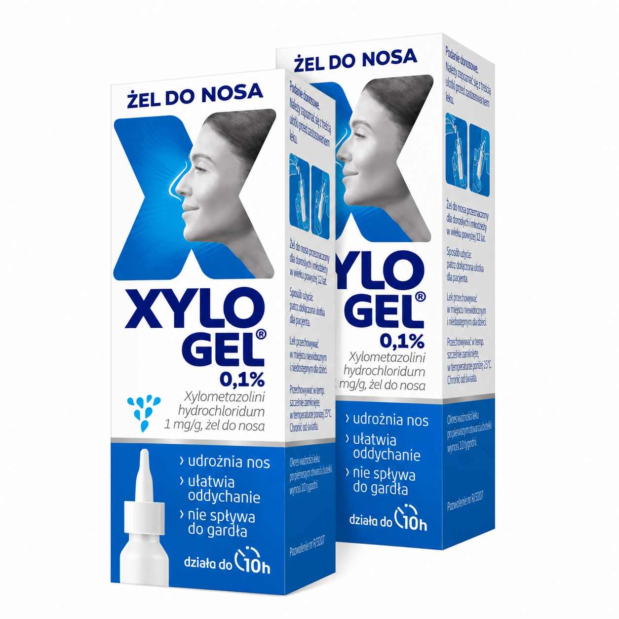 Xylogel, 0,1% Żel do nosa w butelce z dozownikiem, 2 x 10 g zdjęcie