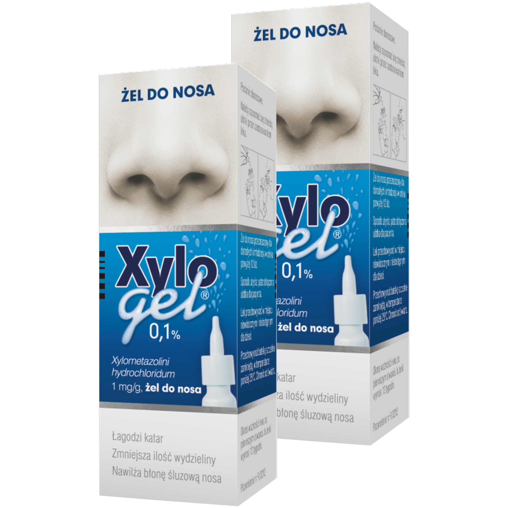 Xylogel, 0,1%, żel do nosa w butelce z dozownikiem, 2 x 10 g zdjęcie